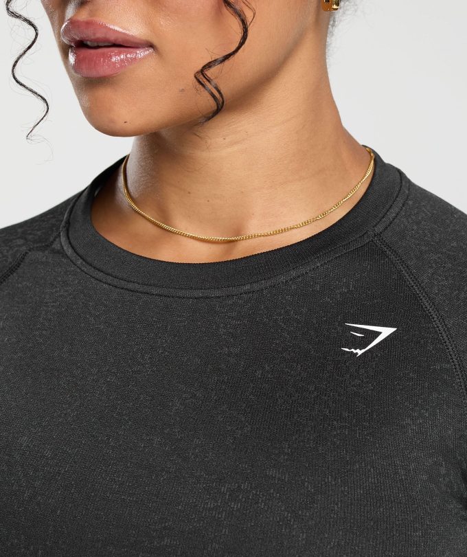 Adapt Fleck Seamless Long Sleeve Crop Top