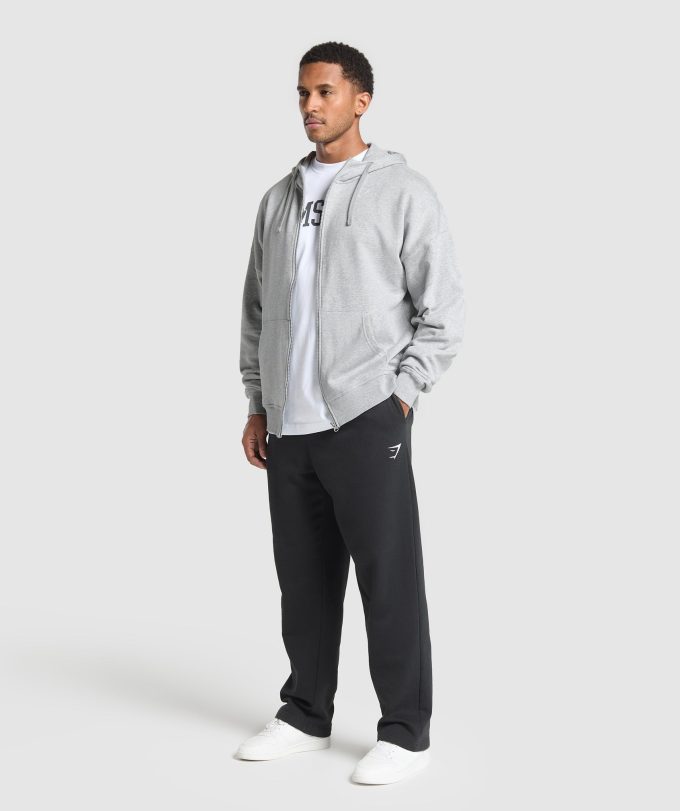 Crest Oversized Zip Up Hoodie