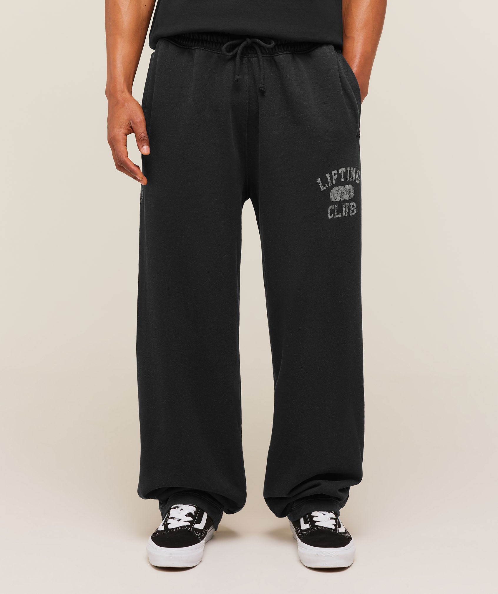 Retro Collegiate Graphic Wide Leg Pants