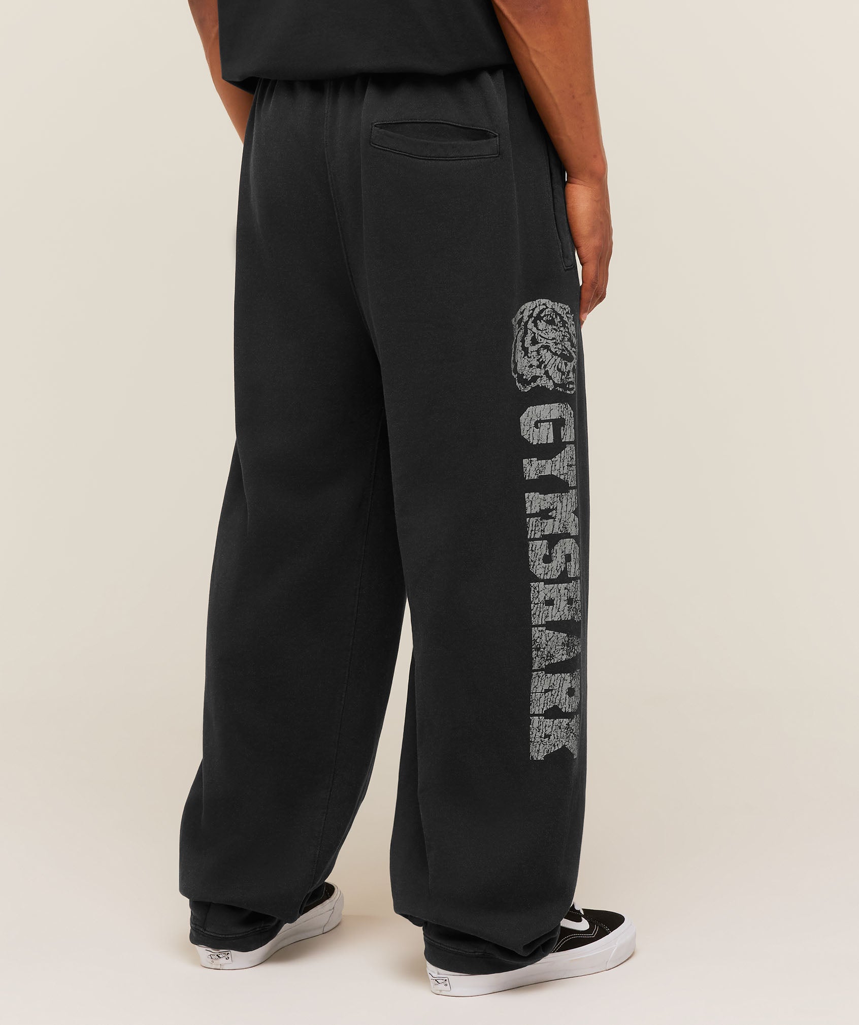 Retro Collegiate Graphic Wide Leg Pants - Image 2