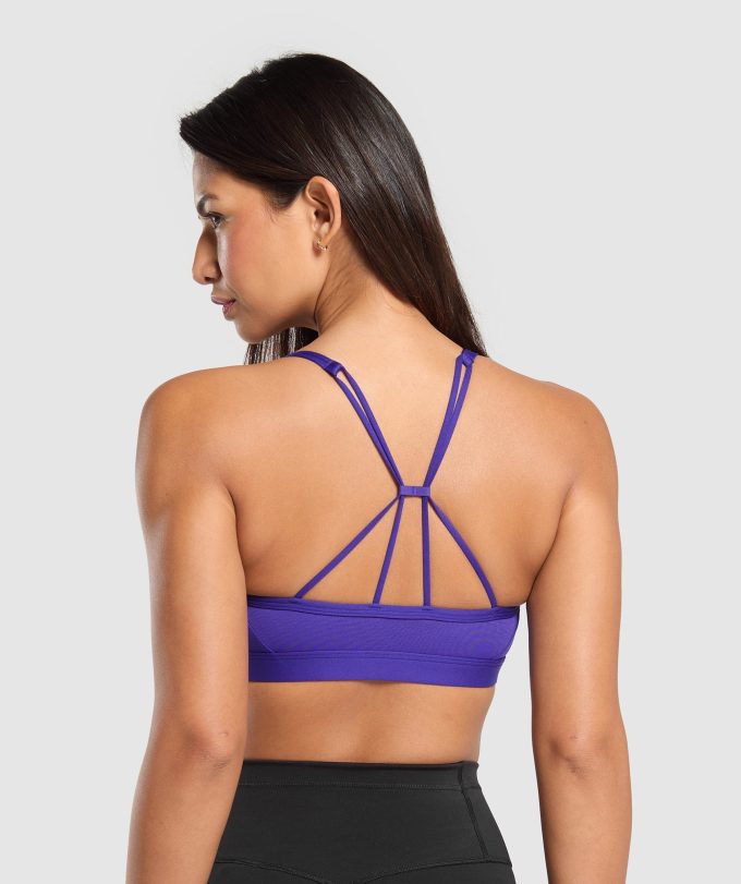 Ruched Strappy Sports Bra