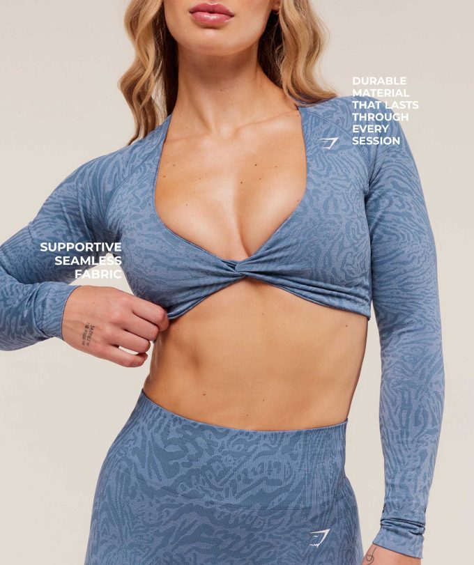 Adapt Animal Long Sleeve Crop Top