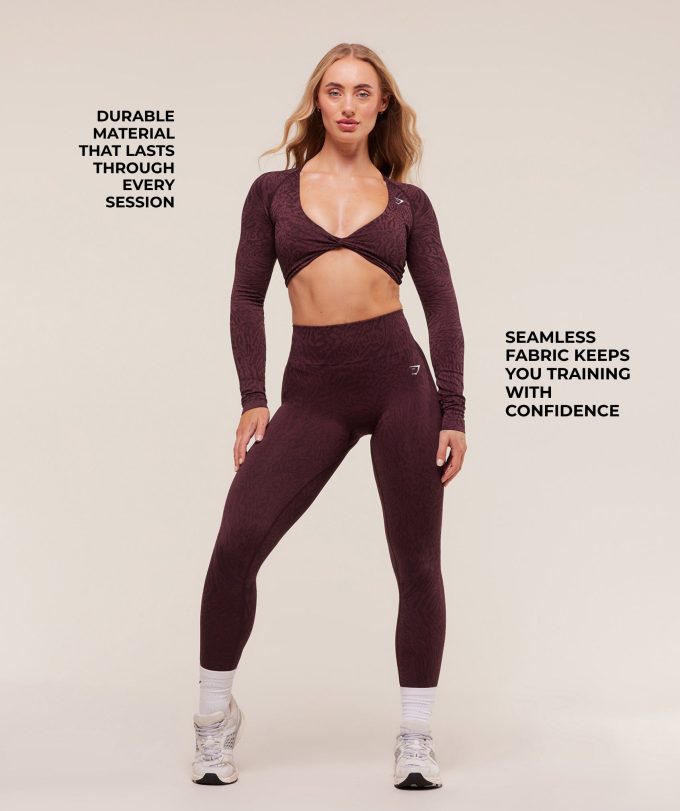 Adapt Animal Long Sleeve Crop Top