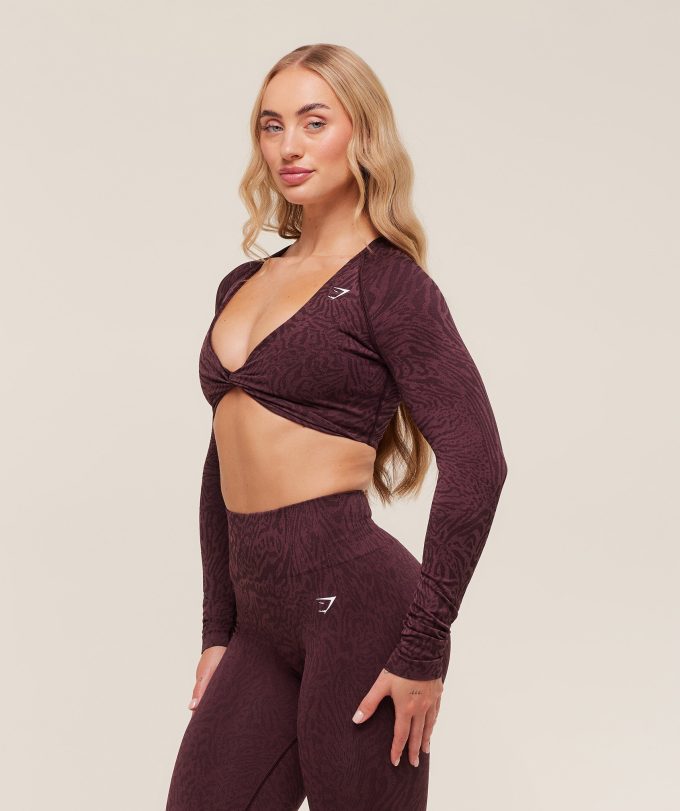 Adapt Animal Long Sleeve Crop Top