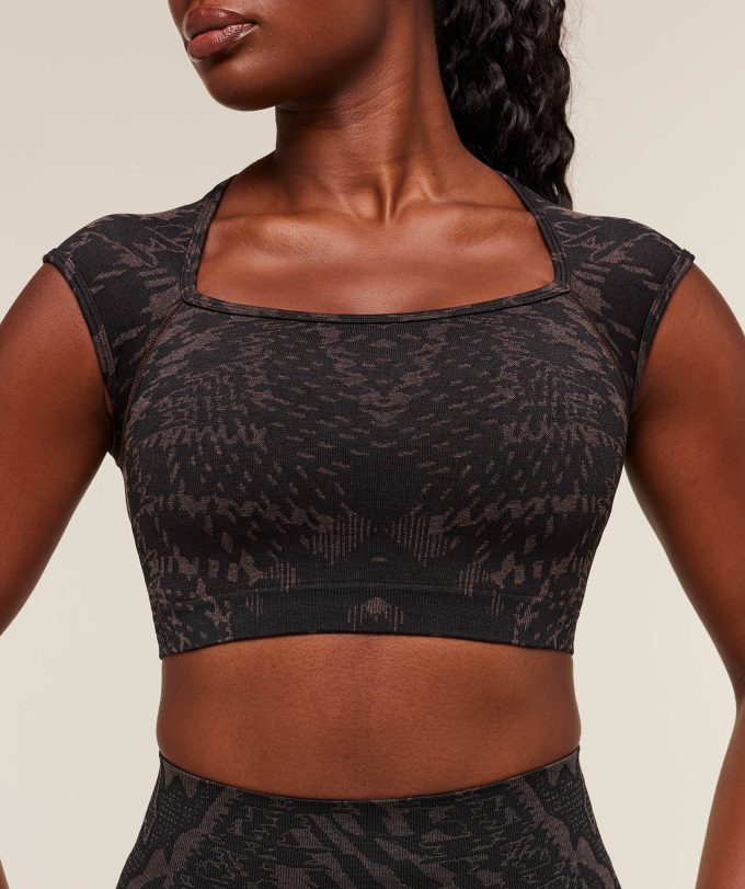 Adapt Houndstooth Midi Top