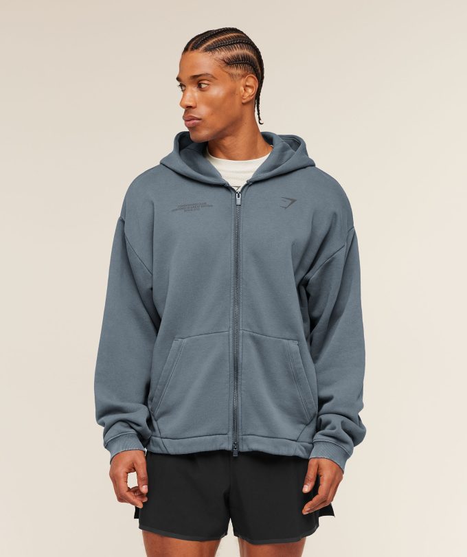 Conditioning Club Washed Zip Through Hoodie
