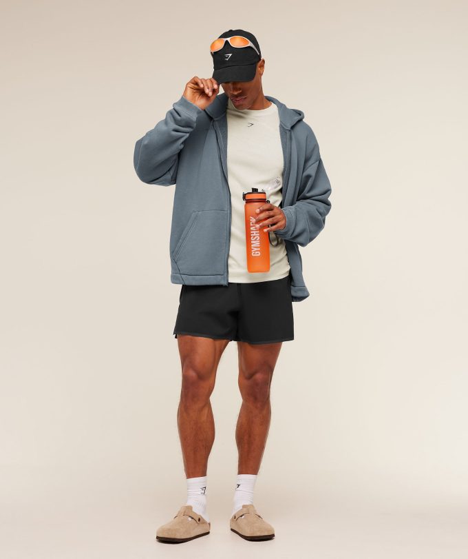 Conditioning Club Washed Zip Through Hoodie