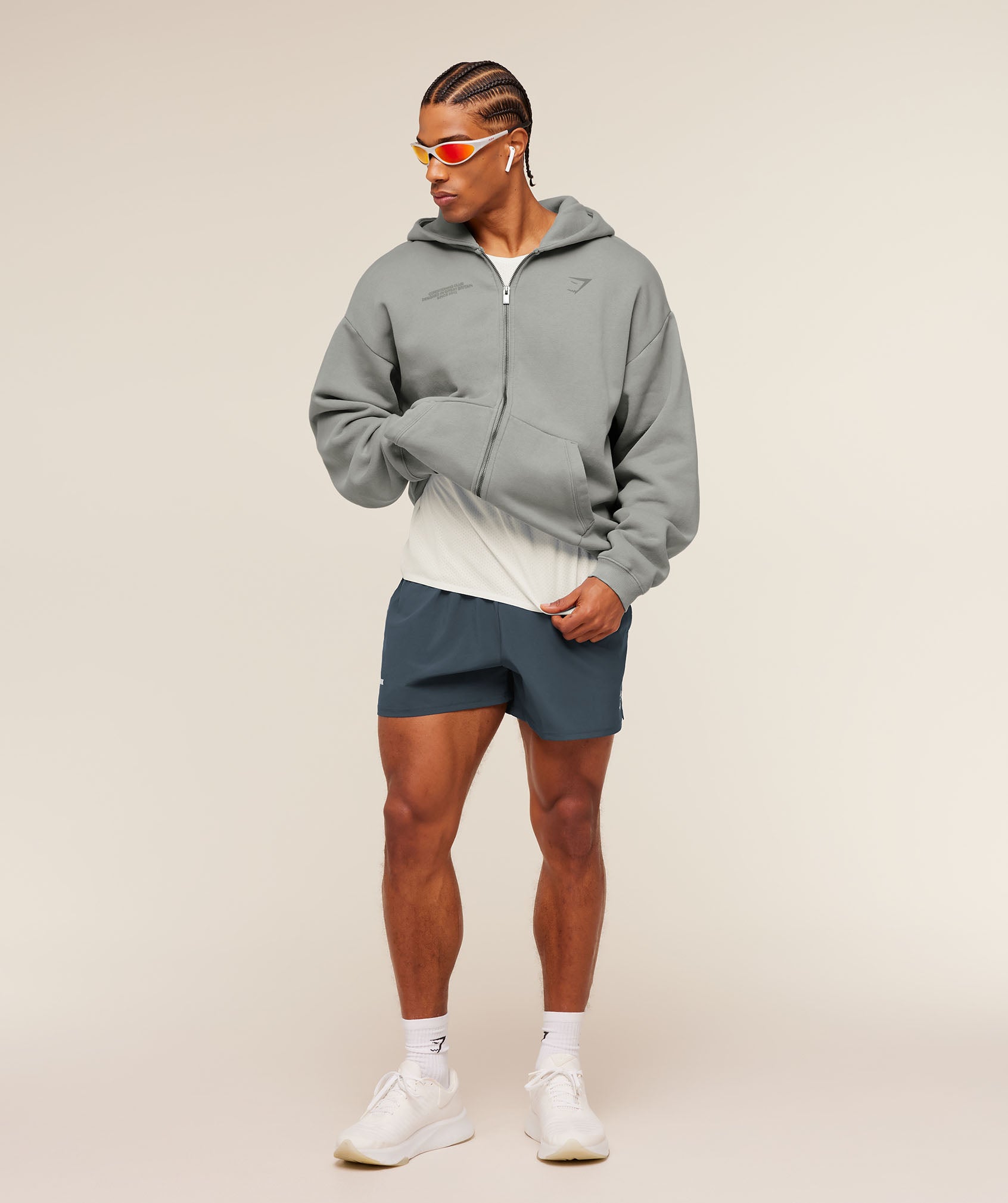 Conditioning Club Washed Zip Through Hoodie - Image 4