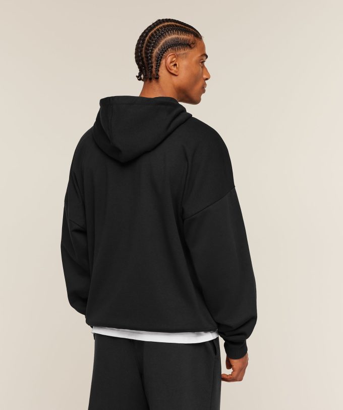 Crest Oversized Zip Up Hoodie