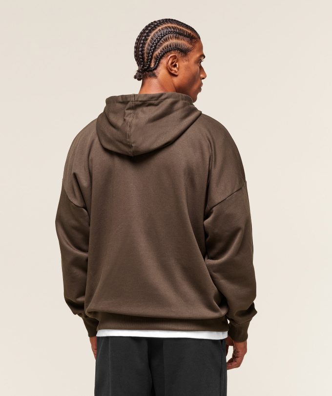 Crest Oversized Zip Up Hoodie