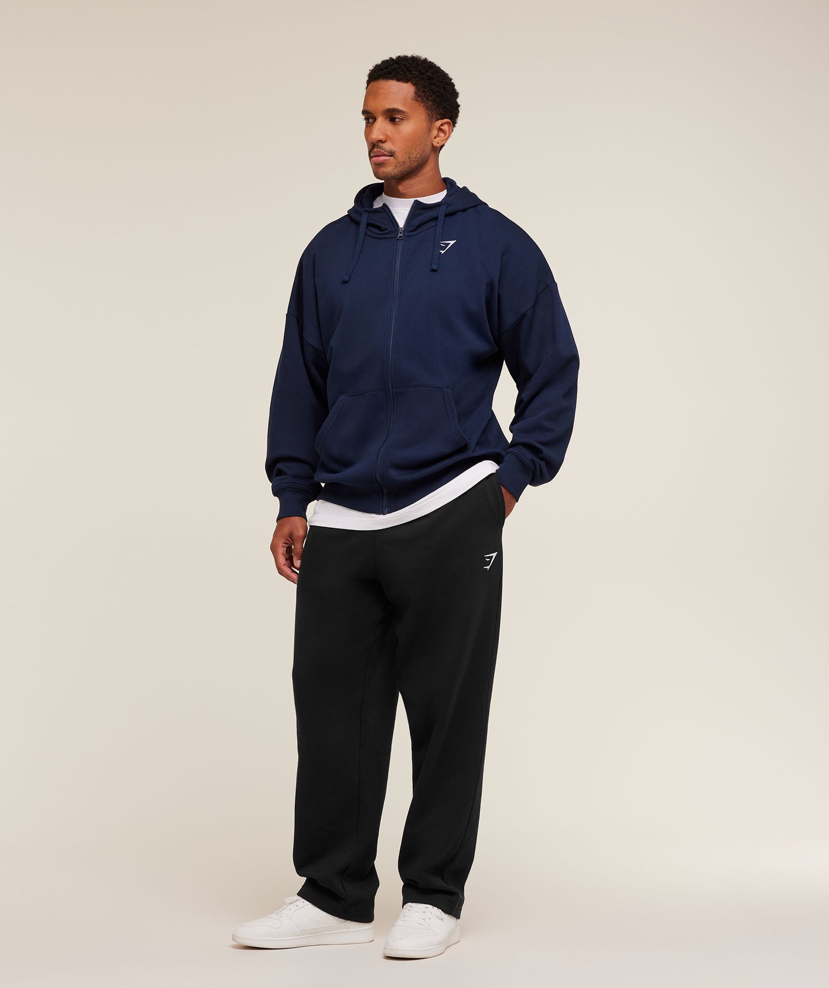Crest Oversized Zip Up Hoodie - Image 4