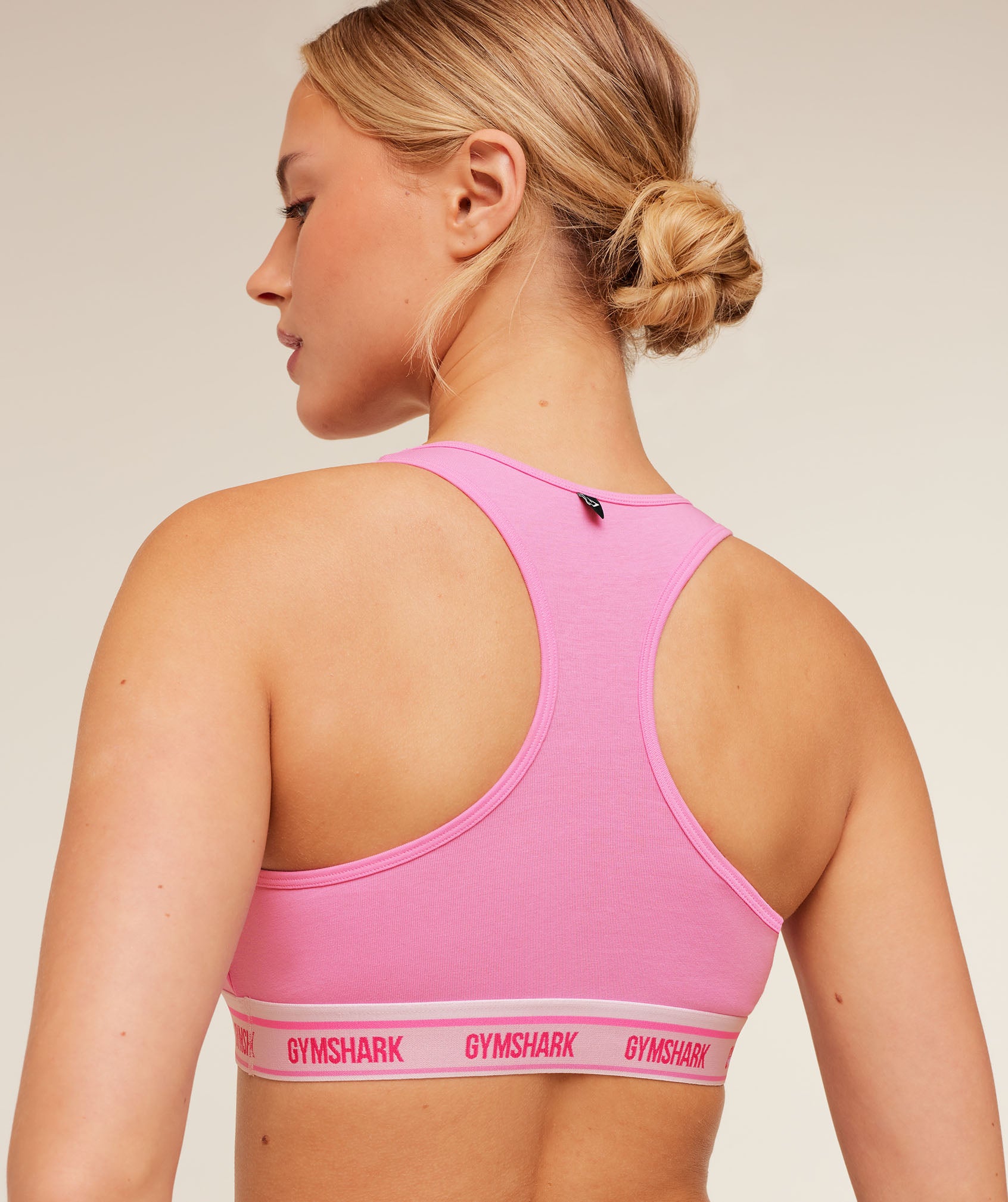 Elastic Branded Racerback Cotton Bralette - Image 5