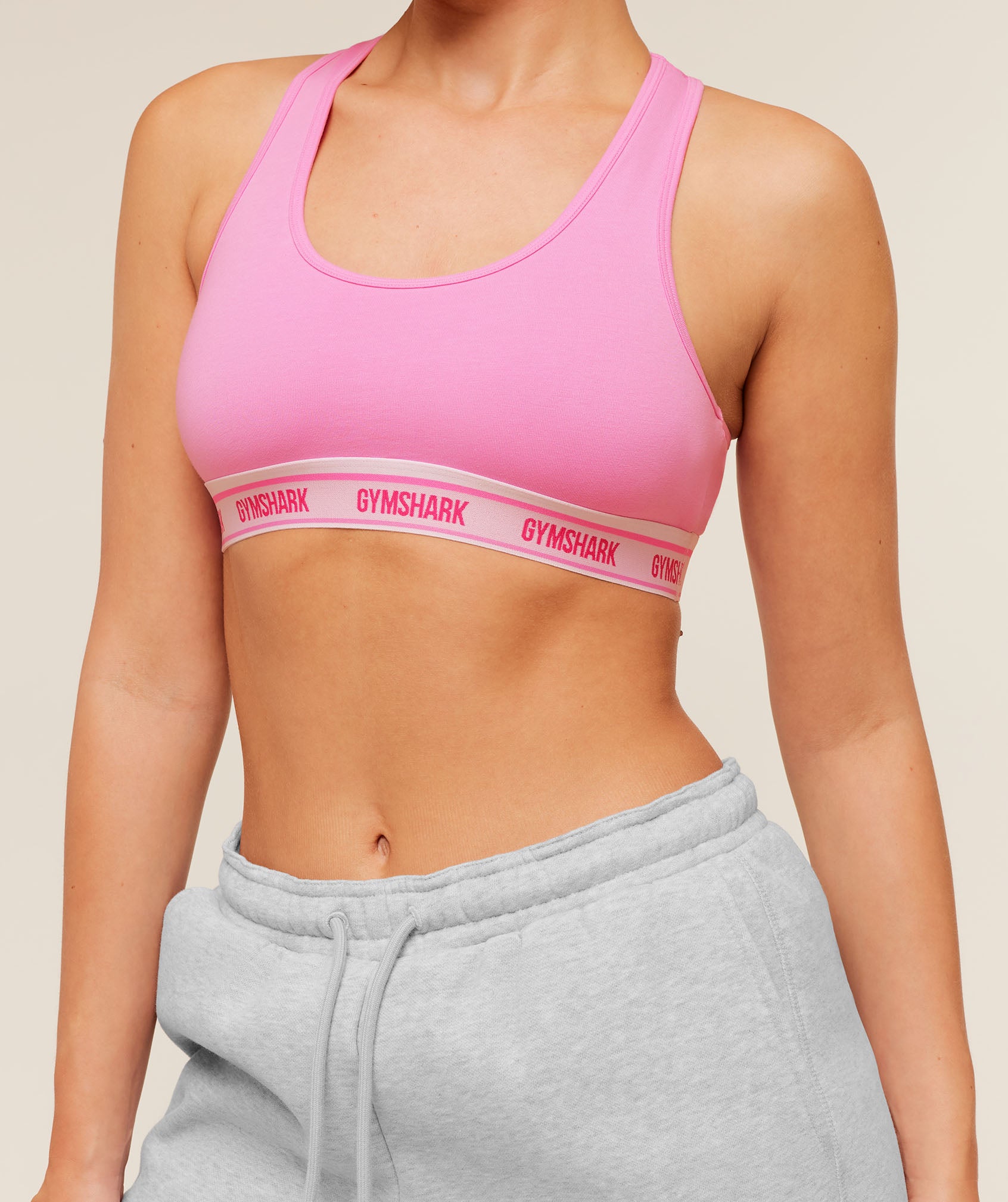 Elastic Branded Racerback Cotton Bralette - Image 6