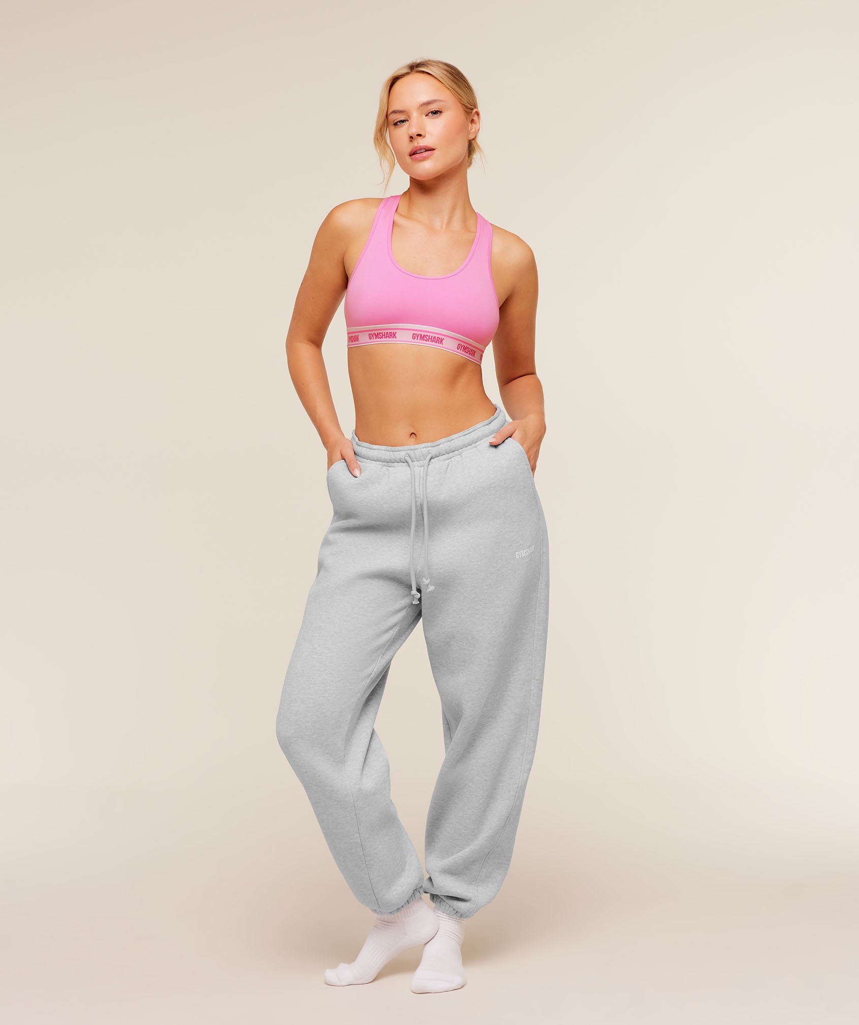 Elastic Branded Racerback Cotton Bralette - Image 4