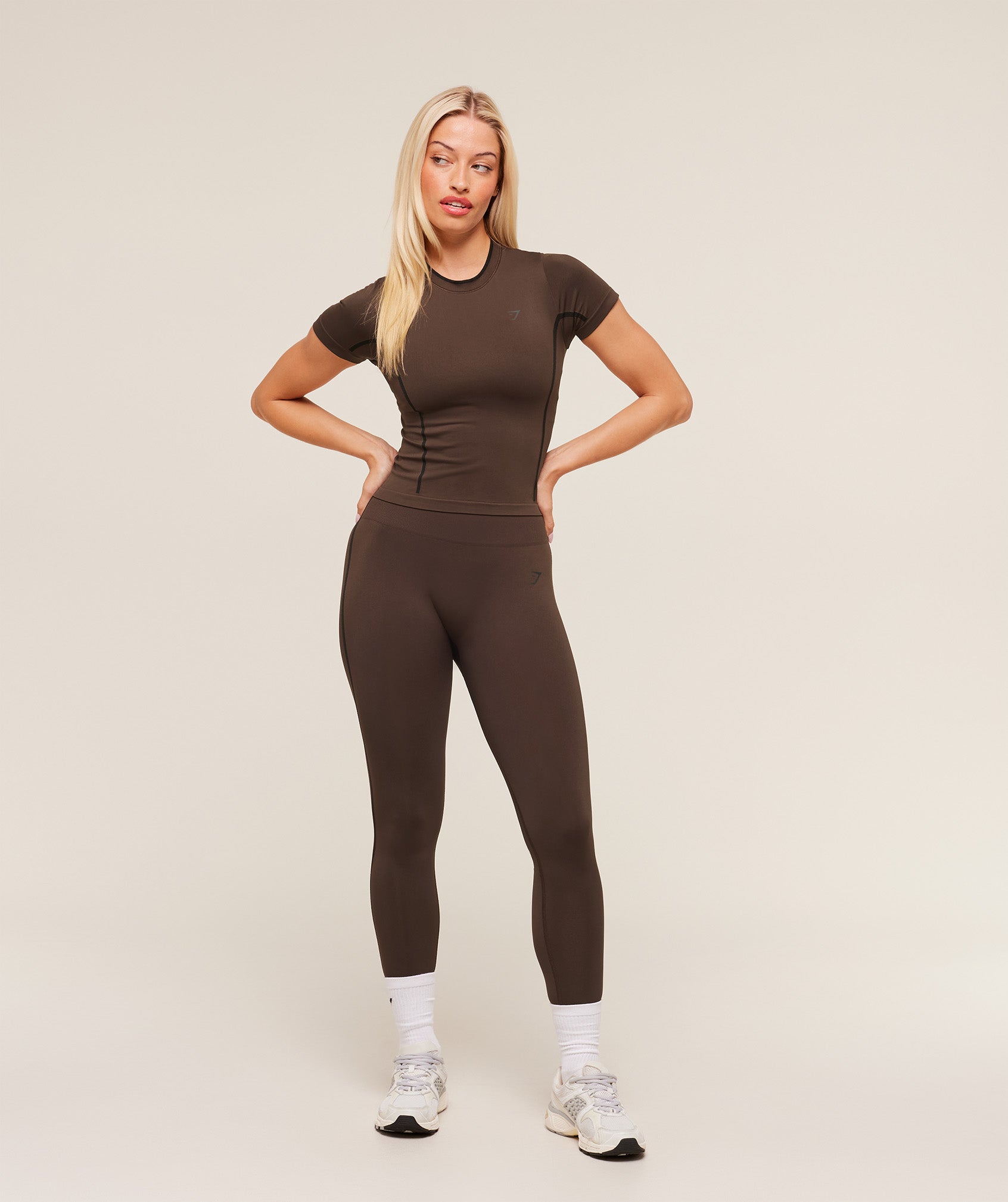 Everyday Seamless Contrast Leggings - Image 4