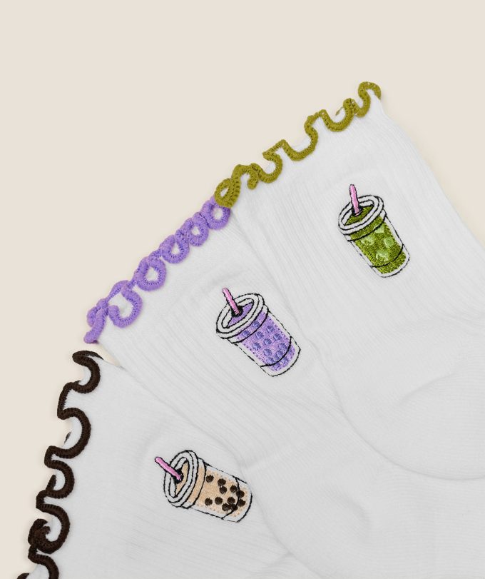 Hydration Graphic Midi Frill Socks 3pk