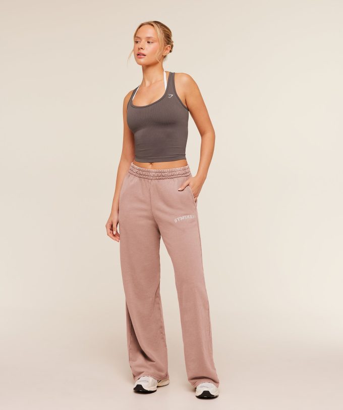 Chainstitch Graphic Wide Leg Joggers