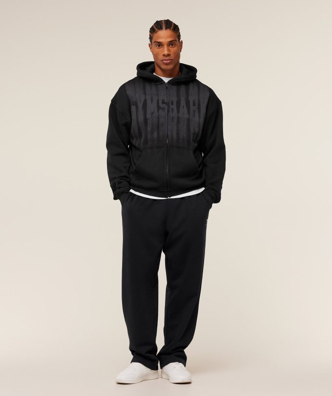 Fade Graphic Zip Through Hoodie
