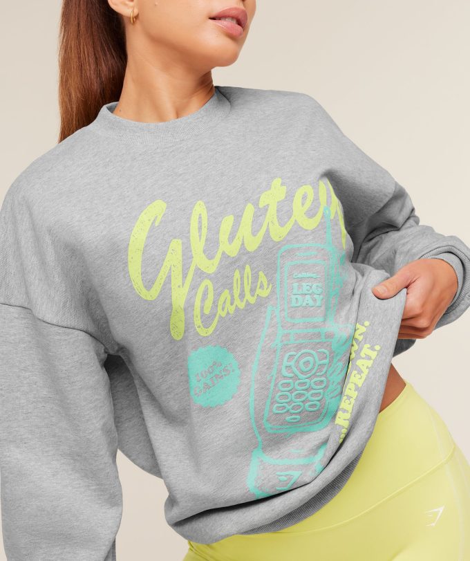 Glutey Calls Graphic Sweatshirt