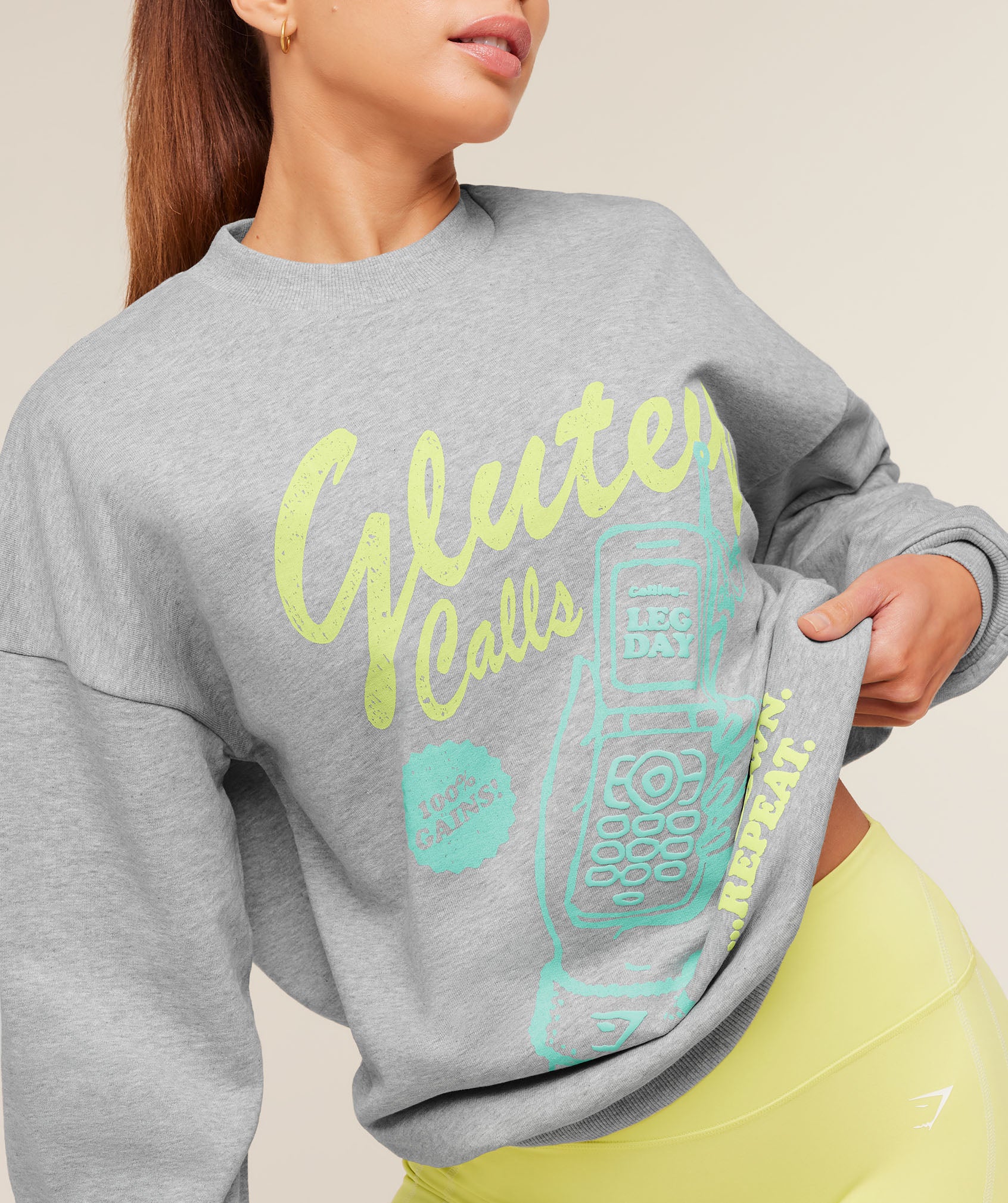 Glutey Calls Graphic Sweatshirt - Image 5