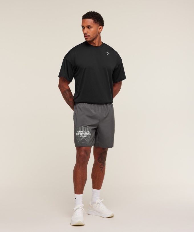 Hybrid Graphic 7" Shorts