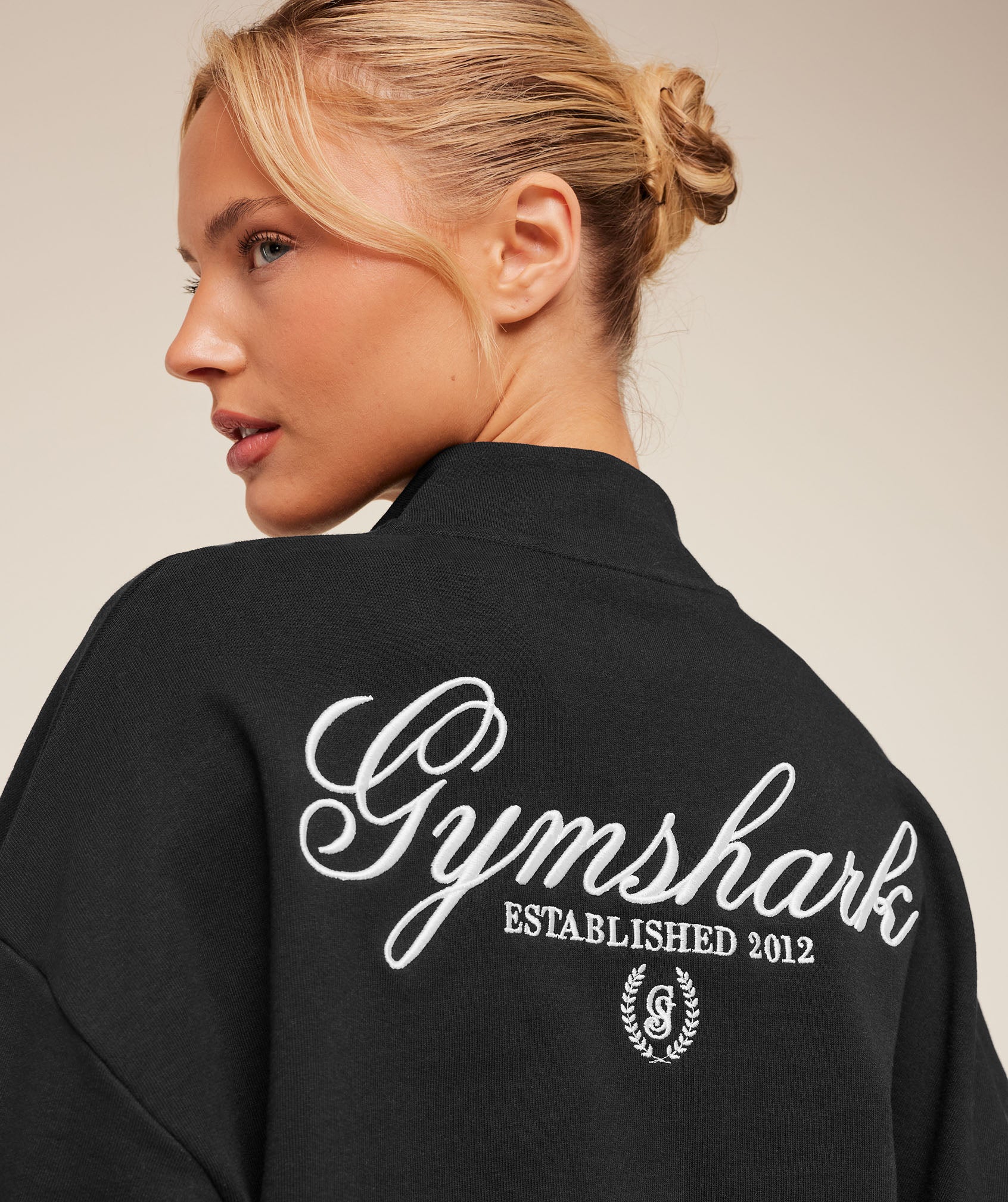 Script Embroidery Oversized Zip Through - Image 6