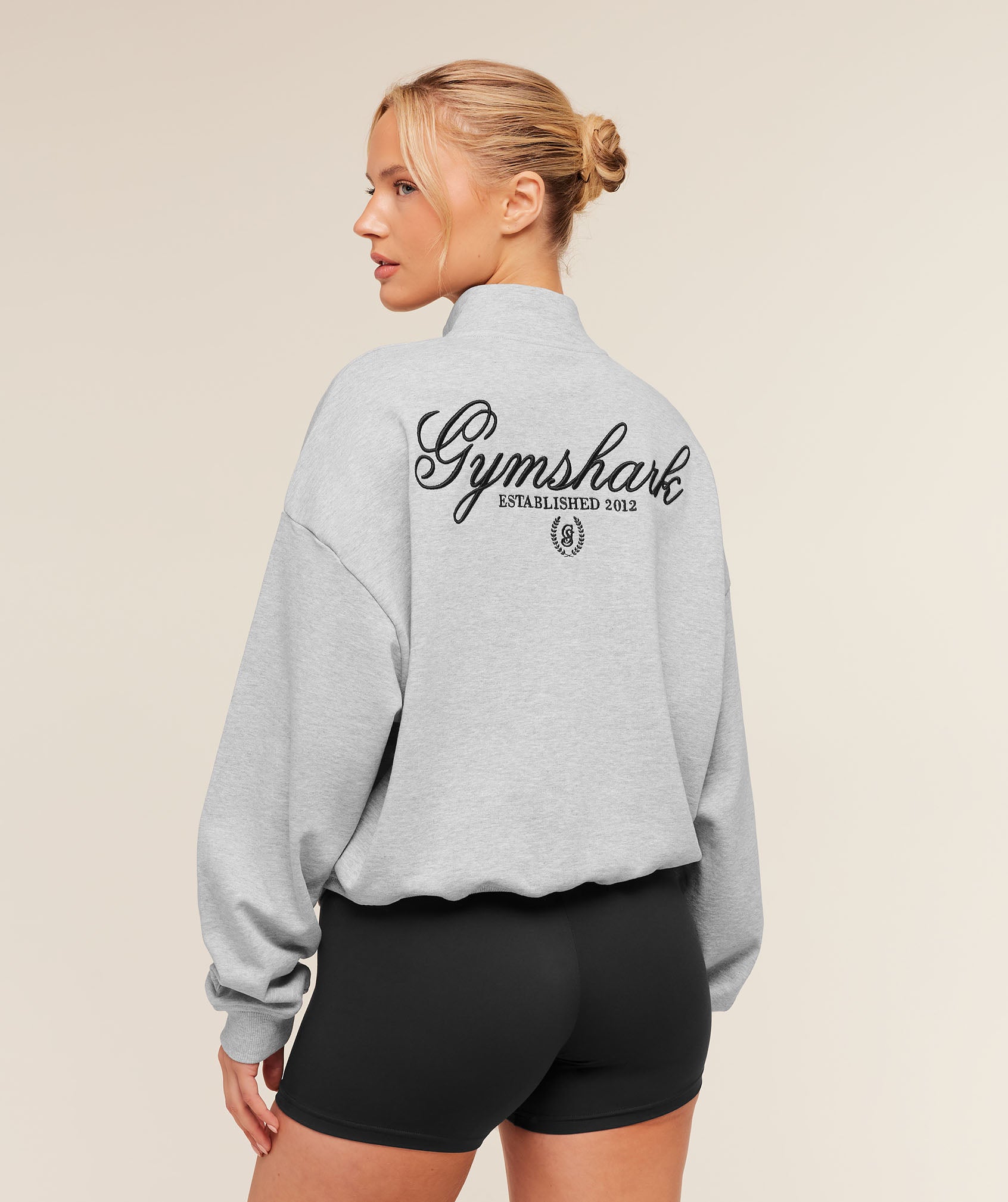 Script Embroidery Oversized Zip Through - Image 7
