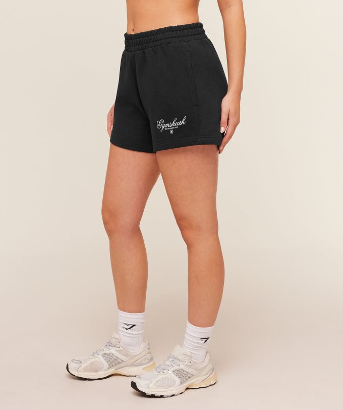 Script Embroidery Shorts