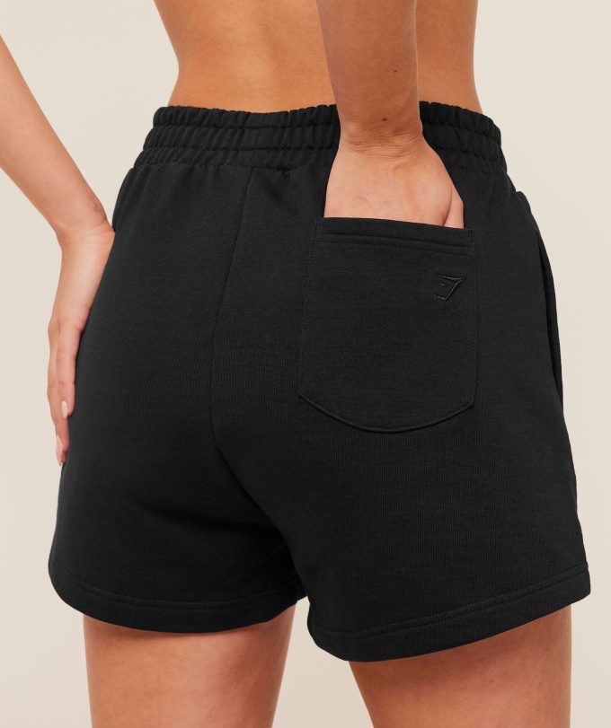 Script Embroidery Shorts