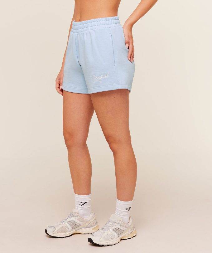 Script Embroidery Shorts