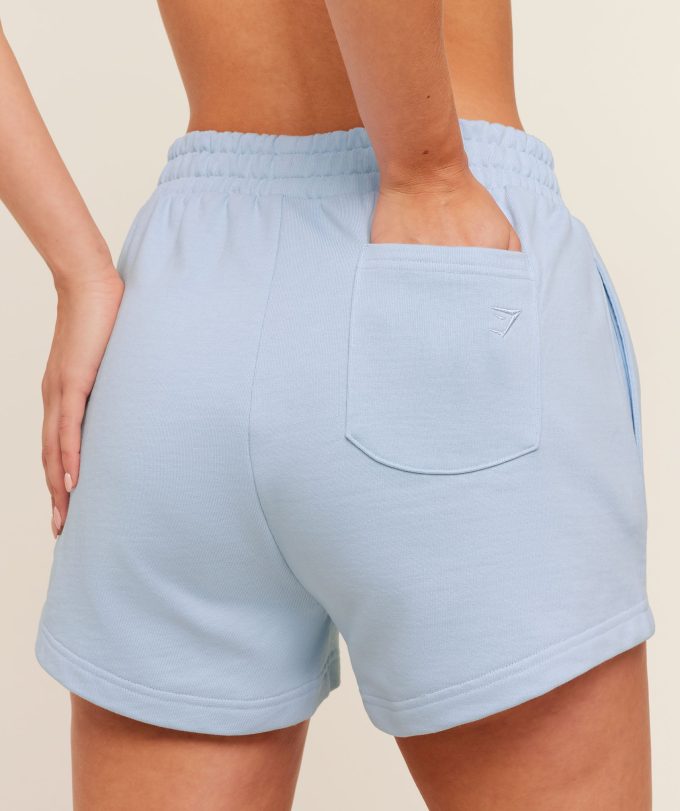 Script Embroidery Shorts