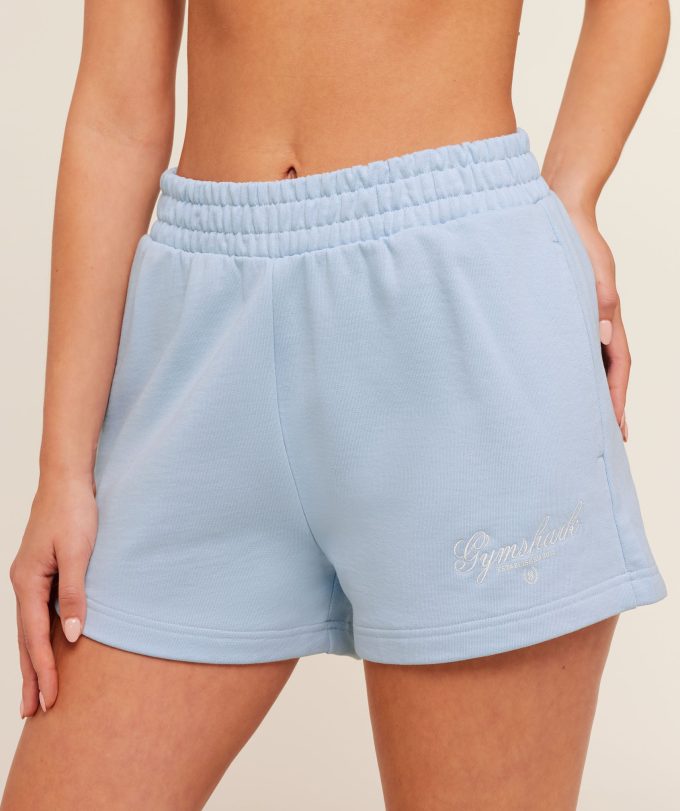 Script Embroidery Shorts