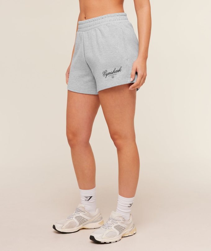 Script Embroidery Shorts