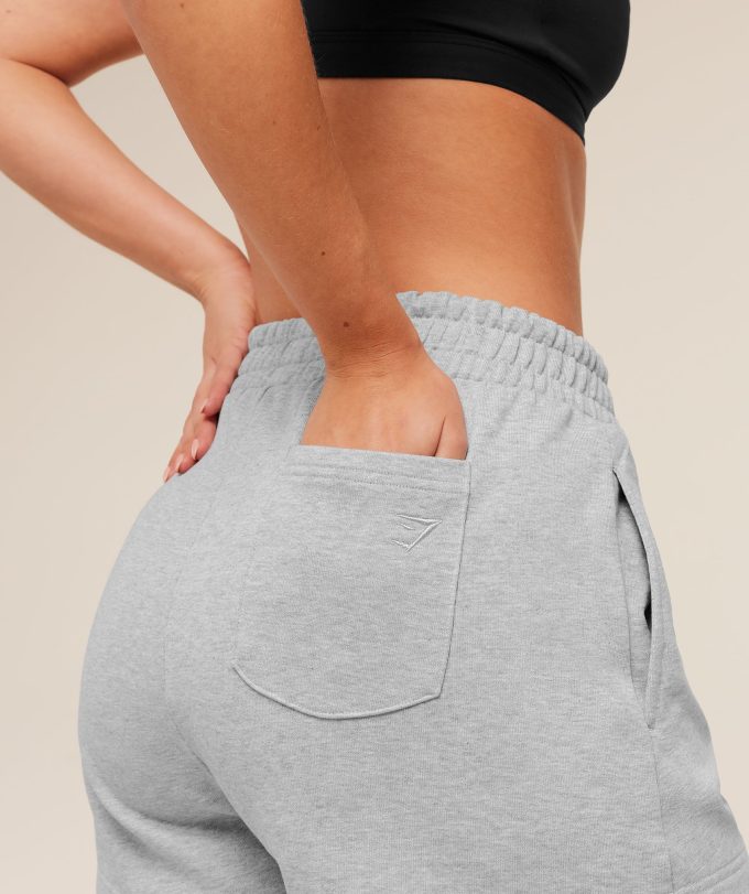 Script Embroidery Shorts