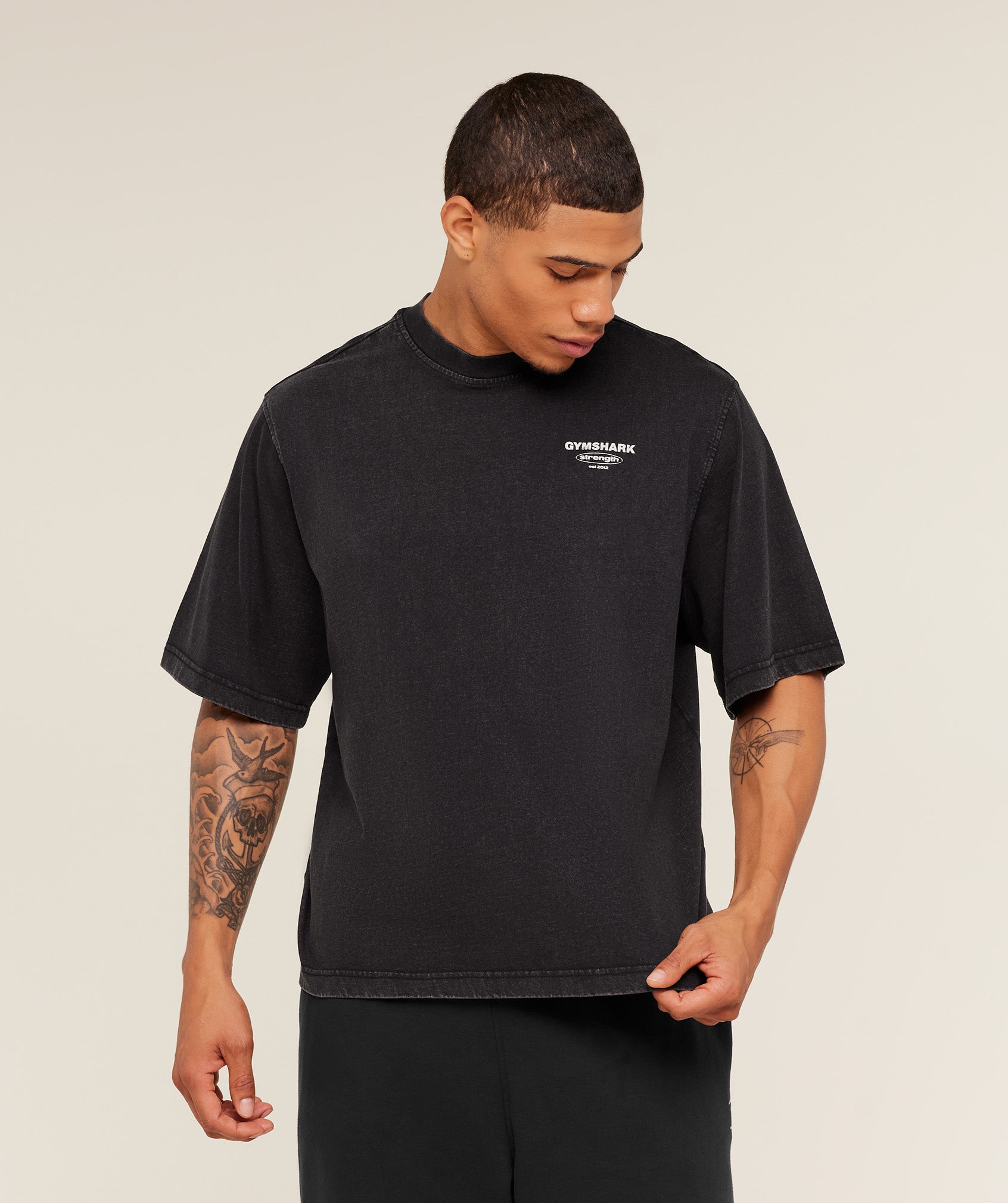 Strength Stars Washed Graphic T-Shirt - Image 3