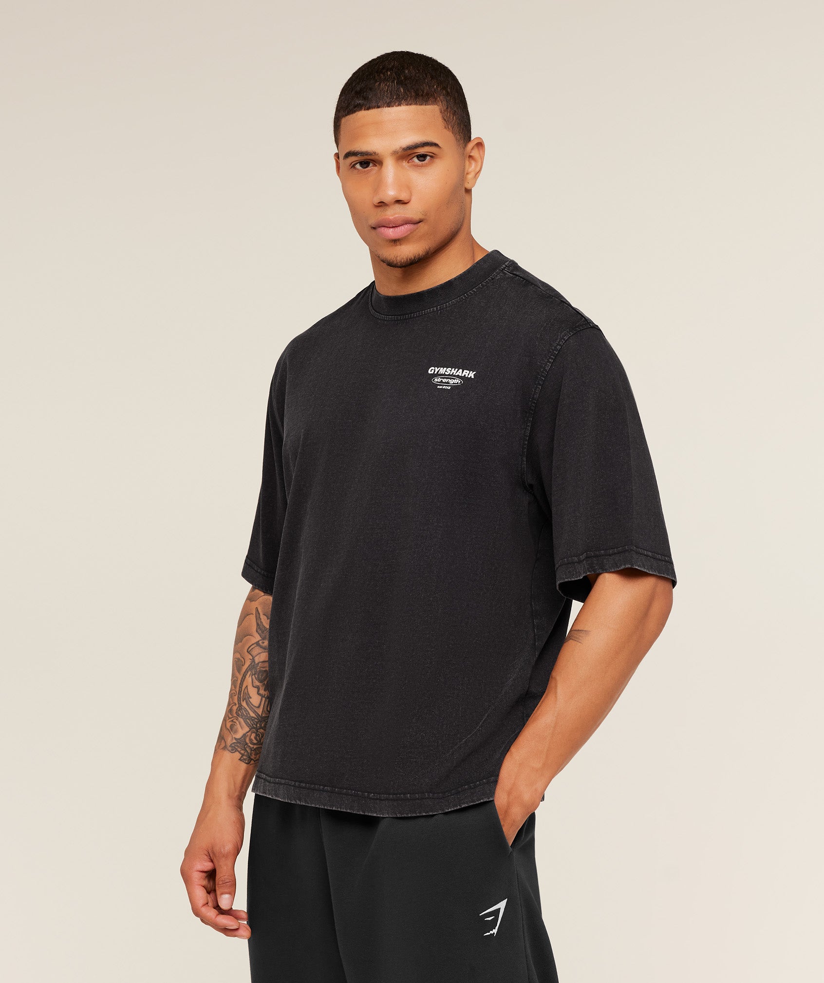 Strength Stars Washed Graphic T-Shirt - Image 2