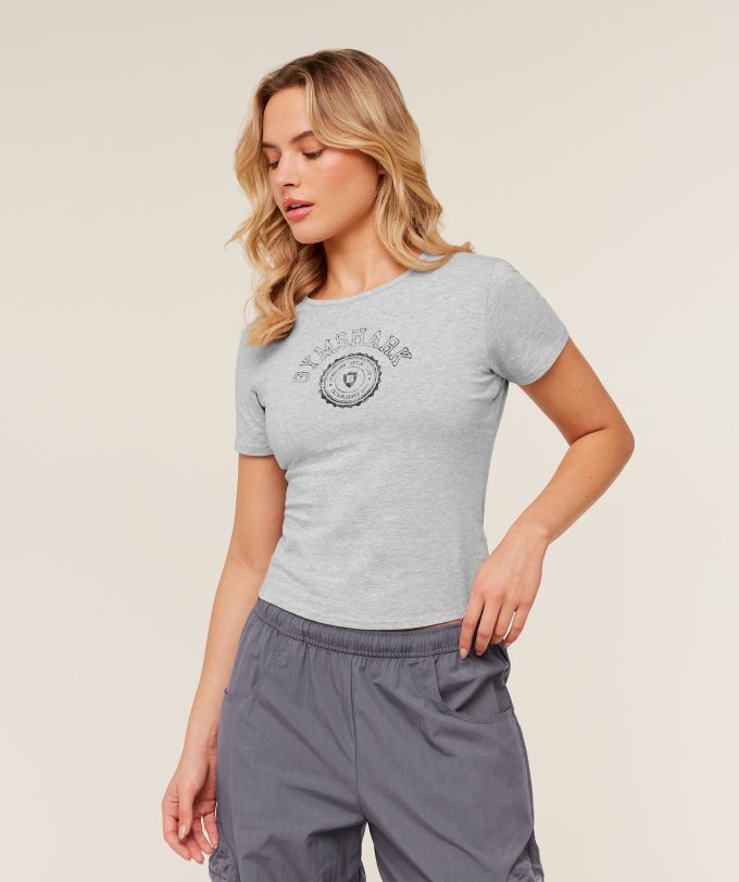 Worn Crest Graphic Baby Tee