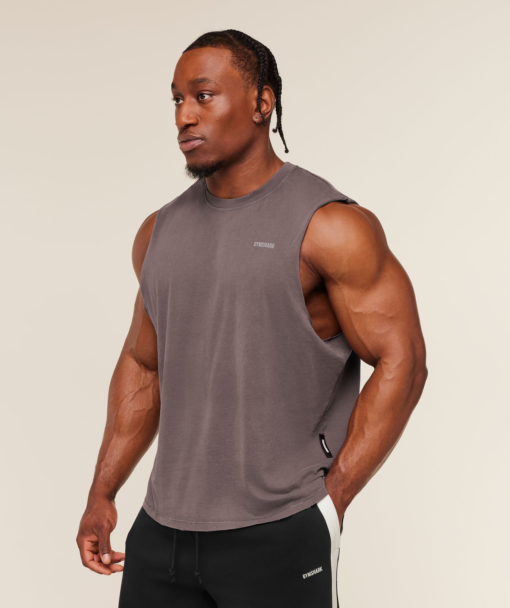 Gymshark x CBUM Washed Sleeveless T-Shirt - Image 4