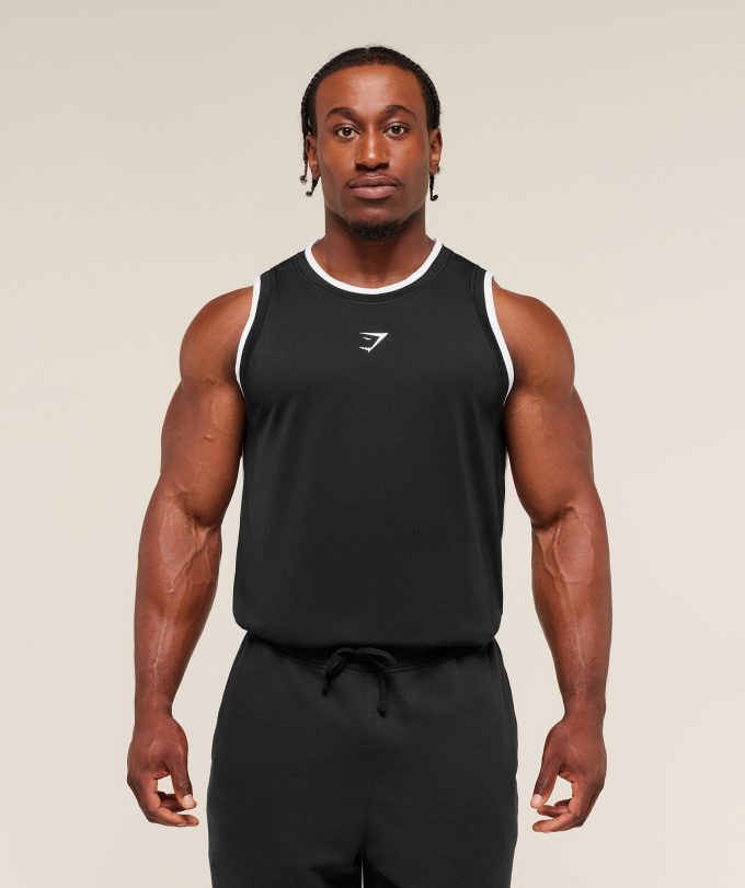 Graphic Basketball Mesh Tank