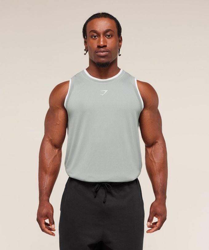 Graphic Basketball Mesh Tank