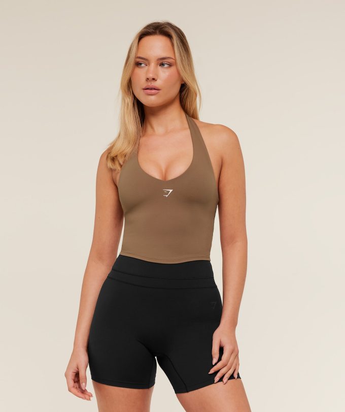 Halter Neck Cami with Shelf