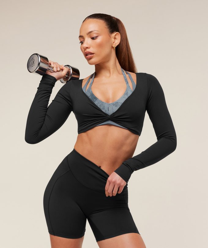 Lifting Dipped Waistband Shorts