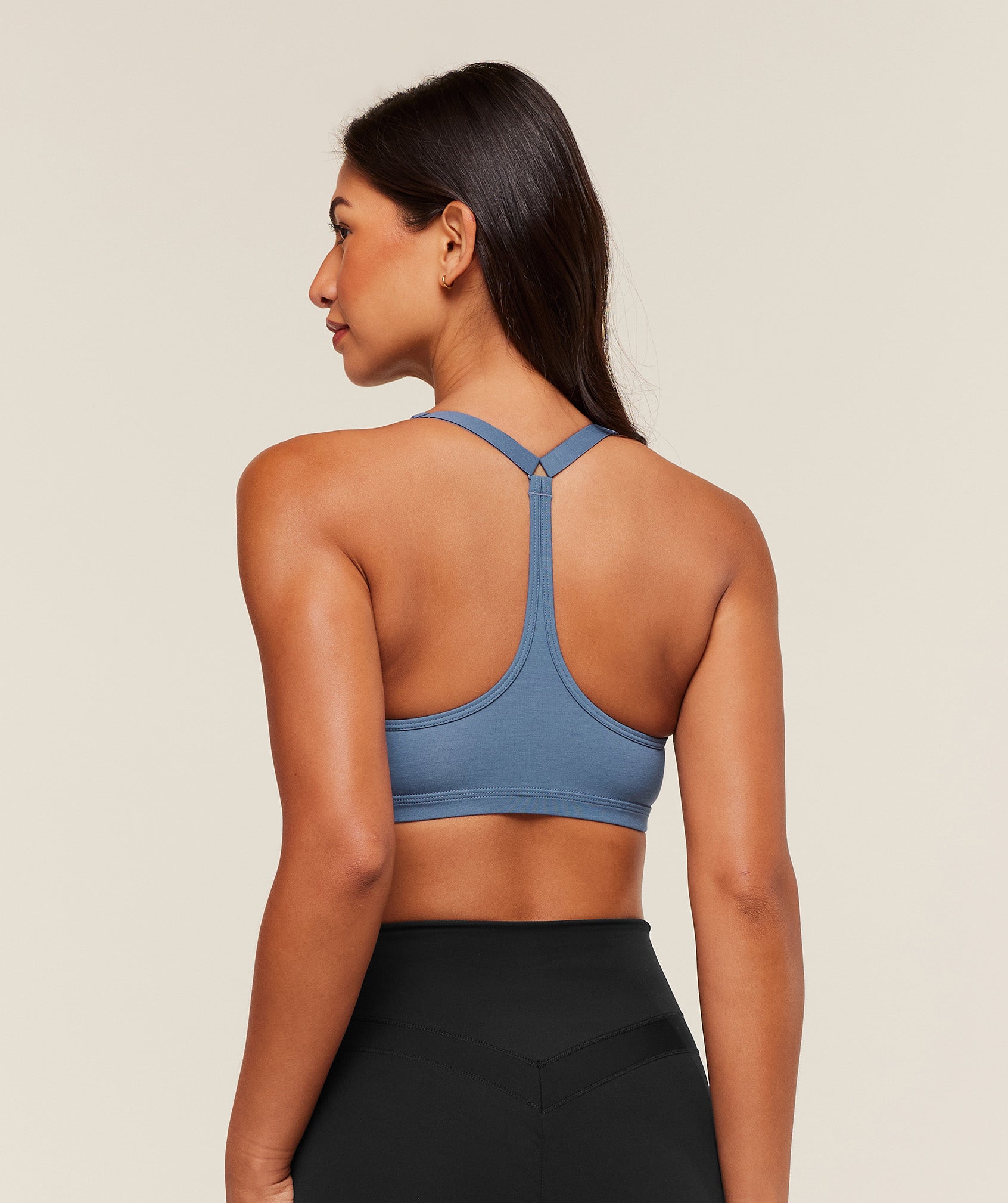 Cotton Blend Racerback Sports Bra - Image 2