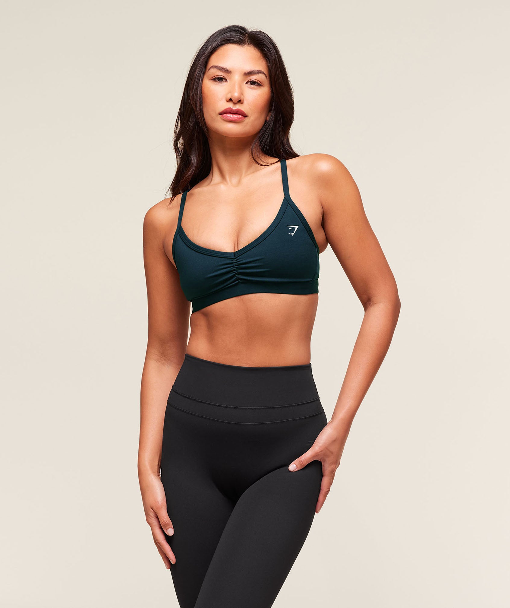 Ruched Strappy Sports Bra - Image 9