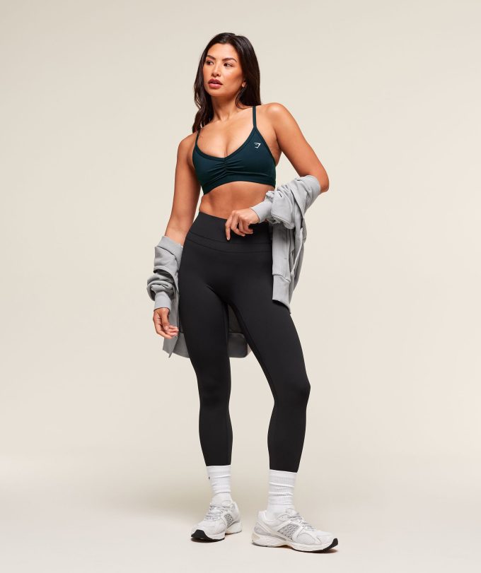 Ruched Strappy Sports Bra