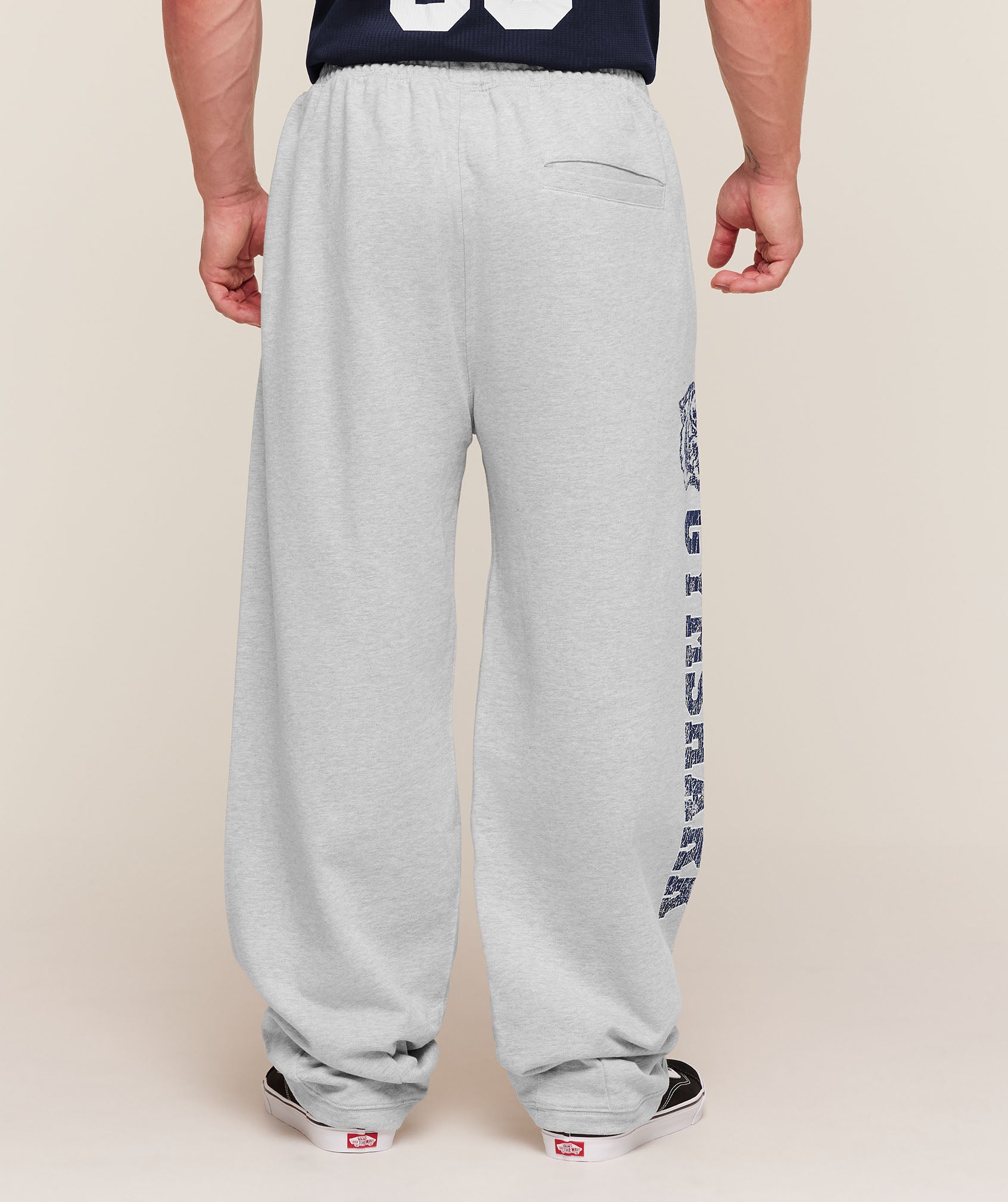 Retro Collegiate Graphic Wide Leg Pants - Image 2