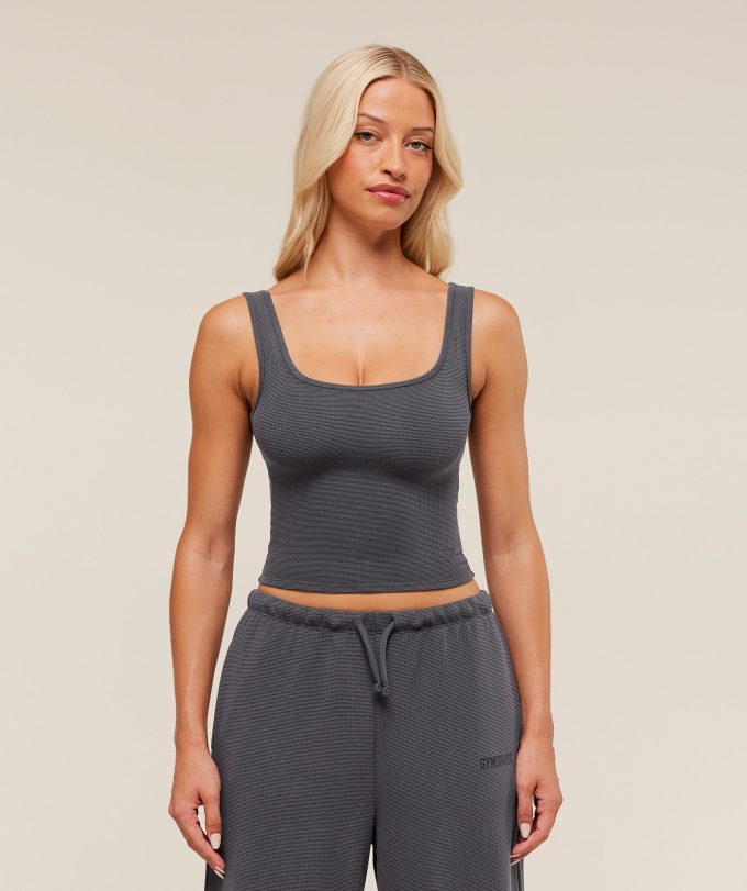 Waffle Cropped Tank