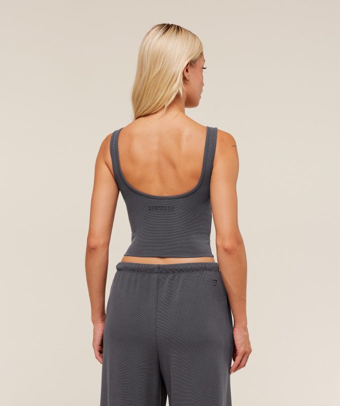 Waffle Cropped Tank