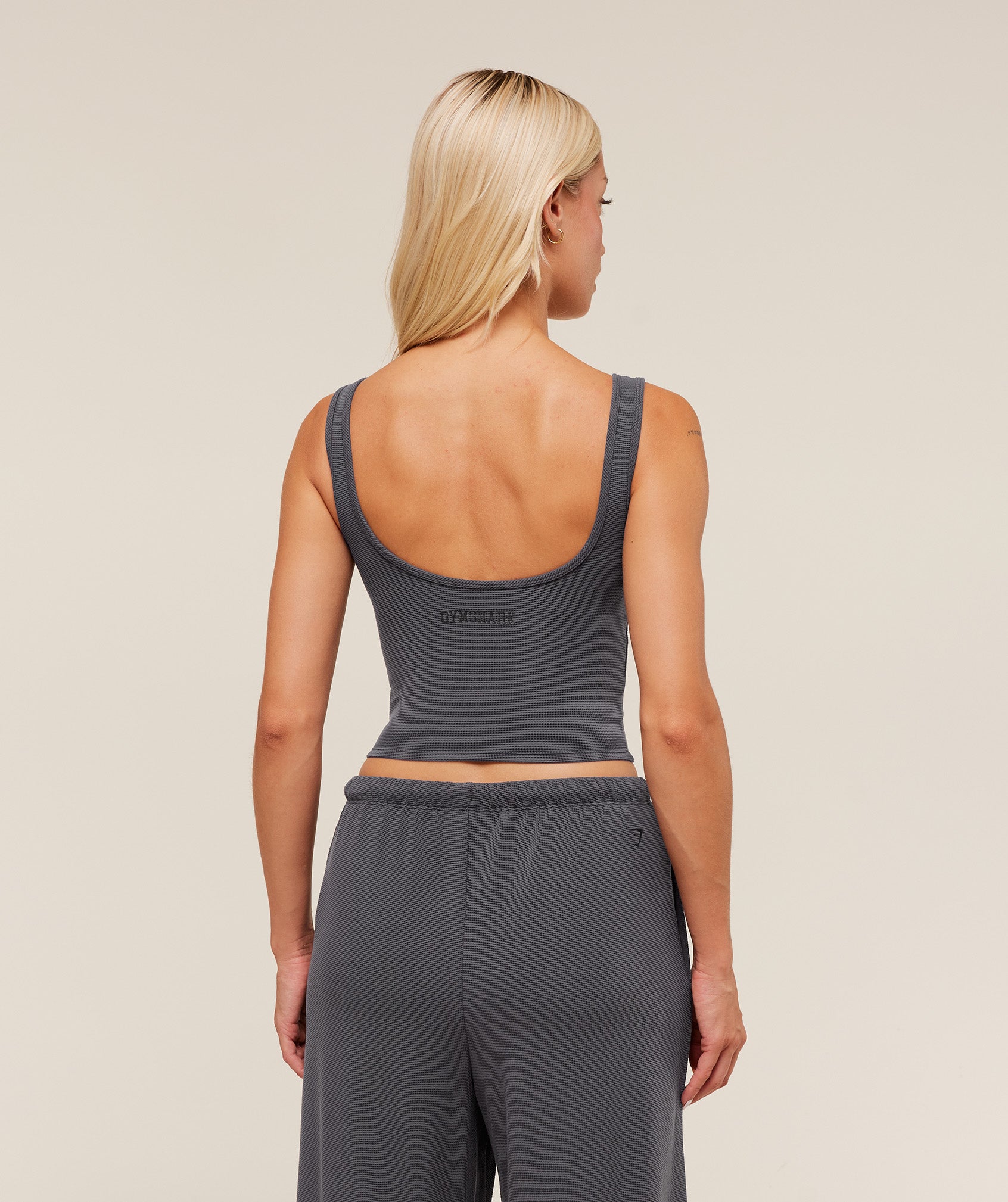 Waffle Cropped Tank - Image 2